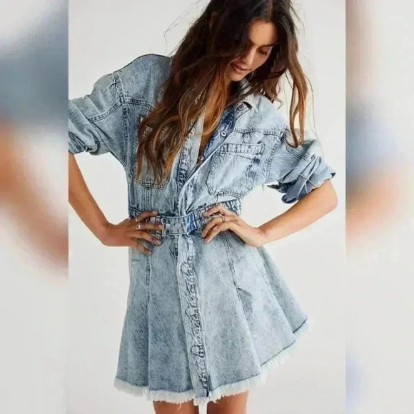 We the Free - Free People- Chain of Command Minidress - Picture 1 of 3